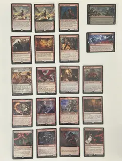 Magic The Gathering Red Rare 20 Card Lot M/NM - Image 1