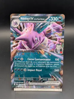 Carte Pokemon Nidoking EX de la team rocket 119/182 EV10 DRI Rivalites Destinees - Image 1