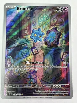 2024 Bronzor 170/162 SV05 Temporal Forces Illustration Rare Holo Pokemon TCG NM - Image 1