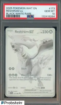 2025 Pokemon WHT EN Reshiram ex Black White Rare PSA 10 GEM MINT - Image 1
