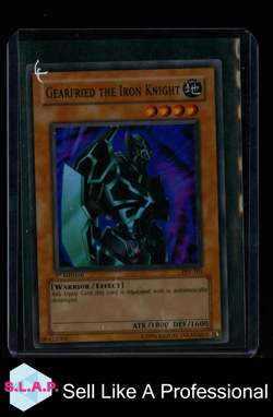 GEARFRIED THE IRON KNIGHT YUGIOH PSV-101 1ST 2002 ED. PHARAOH'S SERVANT SR EN - Image 1