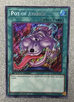 Pot of Avarice (Secret Rare) SGX4-END12 1st Edition LP - Image 1