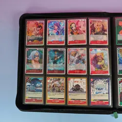 SAMMELKARTENORDNER ONE PIECE GRUNER BINDER OP01 - OP04 FULL SETS - Image 1
