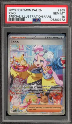 Pokemon Iono Paldea Evolved Special Illustration Rare #269 PSA 10 Gem Mint - Image 1