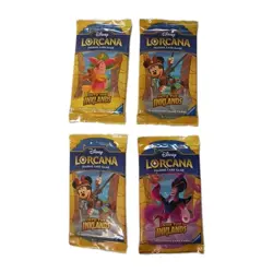 Disney Lorcana: Into the Inklands Trading Card Game - Lot Of 4 Packs Deals! - Image 1