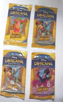 Disney Lorcana: Into the Inklands Trading Card Game - Lot Of 4 Packs Deals! - Image 5