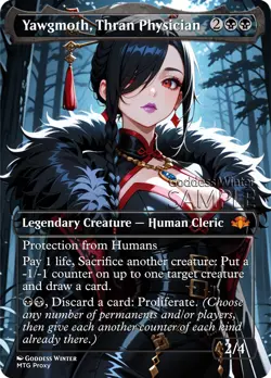 MTG - Yawgmoth, Thran Physician - Fanart Borderless Style - EDH / Playtest - Image 1