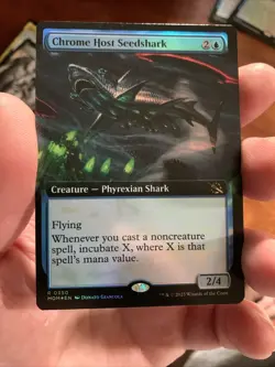 MTG- Chrome Host Seedshark- #350- [Extended Art FOIL]- March of the Machine- NM - Image 1