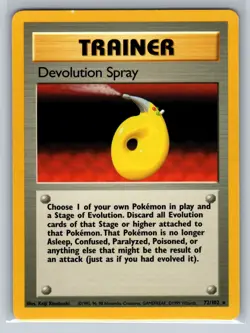Pokemon Devolution Spray 72/102 Base Set Vintage Star Rare - Image 1