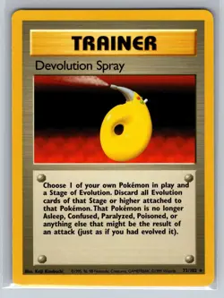 Pokemon Devolution Spray 72/102 Base Set Vintage Star Rare - Image 1