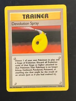 Devolution spray 72/102 Base set set Non Holo Rare Vintage WOTC Pokemon Card - Image 1