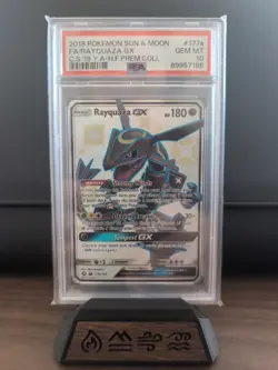 Pokemon PSA 10 Shiny Rayquaza GX 177a/168 Hidden Fates Gem Mint - Image 1