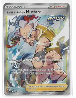 Rapid Strike Style Mustard - 162/163 - Pokemon Battle Styles Ultra Rare Card NM - Image 1