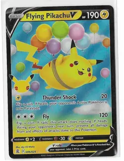 Flying Pikachu V 006/025 Pokemon Celebrations Sword Shield Rare Card NM - Image 1