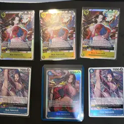 Bandai One Piece Card Game Boa Hancock Foil Lot OP14 EB04 OP07 6 Cards Special - Image 1