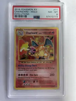 🔥 Charizard 11/108 Holo XY Evolutions PSA 8 Pokemon Card NM 2016 🦄 - Image 2