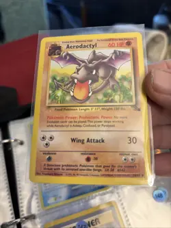 Pokemon TCG Aerodactyl Fossil Card 16/62 Unlimited Rare C148 - Image 1