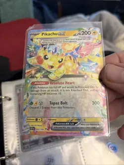 Pokemon Pikachu EX TCG Sv08: Surging Sparks Double Rare Holo Card 057/191 C126 - Image 1