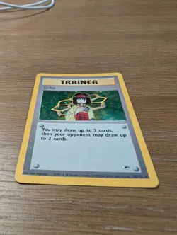 Erika Trainer 16/132 Holo Rare Gym Heroes Pokemon Card - Vintage WOTC - Image 2