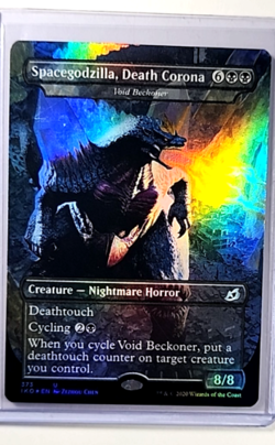MTG Magic The Gathering Ikoria Borderless Foil #373 Spacegodzilla Death Corona - Image 1