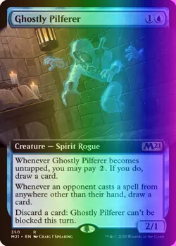 MTG Magic the Gathering Ghostly Pilferer (350/471) Core Set 2021 LP FOIL - Image 1