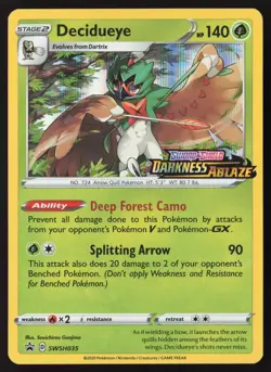 Decidueye PRERELEASE SWSH035 Pokemon Darkness Ablaze - Image 1