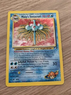 Pokemon Card TCG Misty's Tentacruel Gym Heroes 10/132 Holo Rare Vintage Wotc - Image 2