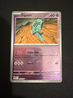 Pokemon TCG Card Elgyem 040/086 Black Bolt Masterball Reverse Holo - NM - Image 1