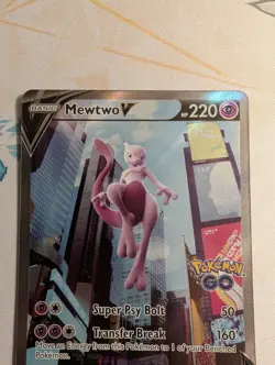 Mewtwo V 72/78 Alternate Full Art Pokemon TCG Pokemon Go 072/078 - Image 4