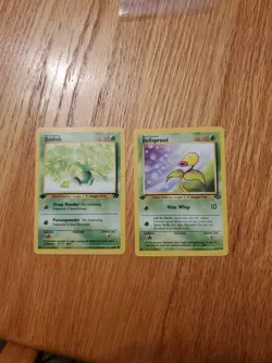 1st Edition Bellsprout And 1st Edition Oddish Pokemon Card NM condition - Image 1
