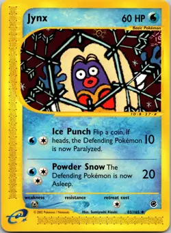 Jynx Uncommon Expedition 083/165 LP Pokemon TCG - Image 1