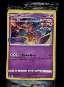 Deoxys SWSH170 Prerelease Deck Promo SEALED Fusion Strike Pokemon TCG - Image 1