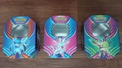 Nintendo Pokemon GX Eevee Evolutions Glaceon Leafeon Sylveon EMPTY TINS Lot - Image 1