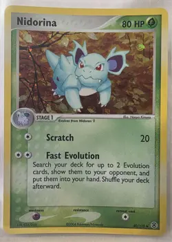 2004 Pokemon EX Fire Red & Leaf Green Nidorina-Reverse Foil #40/112 - Image 1