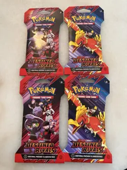 Pokemon Destined Rivals Booster Packs SV10 Sealed Lot of 4 English - Image 1