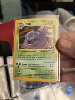 Pokemon TCG Muk Fossil 13/62 Holo Unlimited Holo Rare Vintage WOTC C155 - Image 1