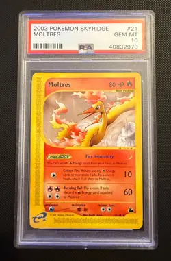 Pokemon TCG - Skyridge (2003) - Moltres 21/144 - PSA 10 Gem Mint - Image 1
