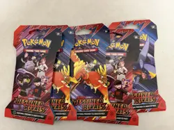 Pokemon Destined Rivals Sleeved Booster Pack LOT of 5 Sealed Packs - Image 1