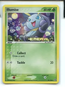Illumise Reverse Holo Uncommon Ex/NM 32/106 EX Emerald Pokemon - Image 1