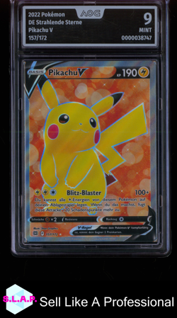 PIKACHU V POKEMON 2022 157/172 STRAHLENDE STERNE AOG 9 - Image 1