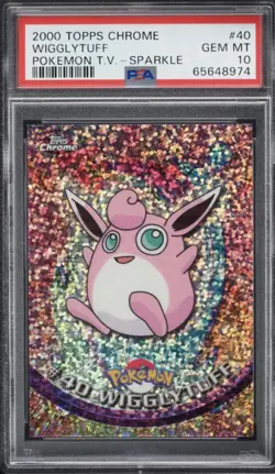 2000 Topps Chrome Pokemon Series 1 Sparkle Wigglytuff #40 PSA 10 GEM MINT - Image 1