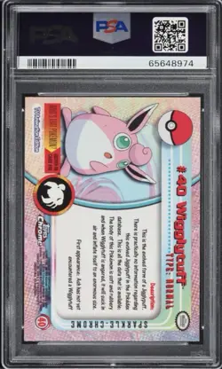 2000 Topps Chrome Pokemon Series 1 Sparkle Wigglytuff #40 PSA 10 GEM MINT - Image 2