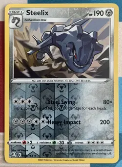 Steelix - 099/163 - SWSH Battle Styles - Pokemon - Reverse Holo (Rare) - NM/M - Image 1