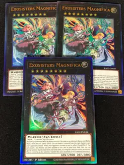 Yugioh Exosister Magnifica RA02-EN038 1st Ultimate x3 (NM) - Image 1