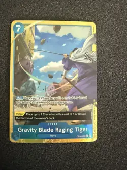 One Piece Gravity Blade Raging Tiger Alt Art OP06-058 The Best 2 Parallel - Image 1
