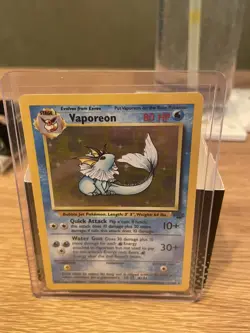 Pokemon TCG Vaporeon 12/64 Holo Rare Jungle WOTC vintage 1999 Mint Condition - Image 1