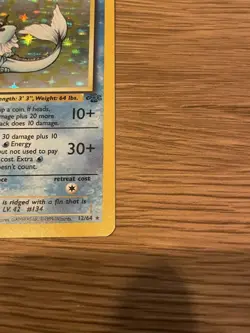 Pokemon TCG Vaporeon 12/64 Holo Rare Jungle WOTC vintage 1999 Mint Condition - Image 3