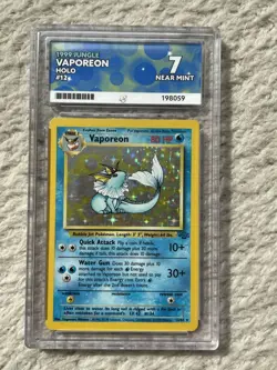 1999 POKEMON JUNGLE #12 VAPOREON-HOLO Ace 7 Near Mint - Image 1