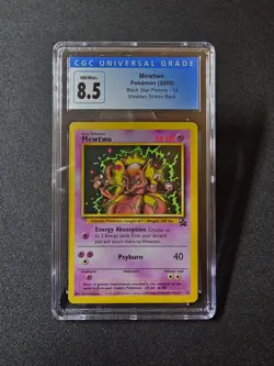 Pokemon TCG 2000 Mewtwo 14 WOTC Black Star Promo Card Graded CGC 8.5 - Image 1