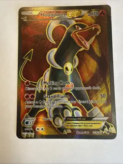 Pokemon TCG Houndoom EX Full Art Holo Ultra Rare Card 153/162 XY Breakthrough LP - Image 1